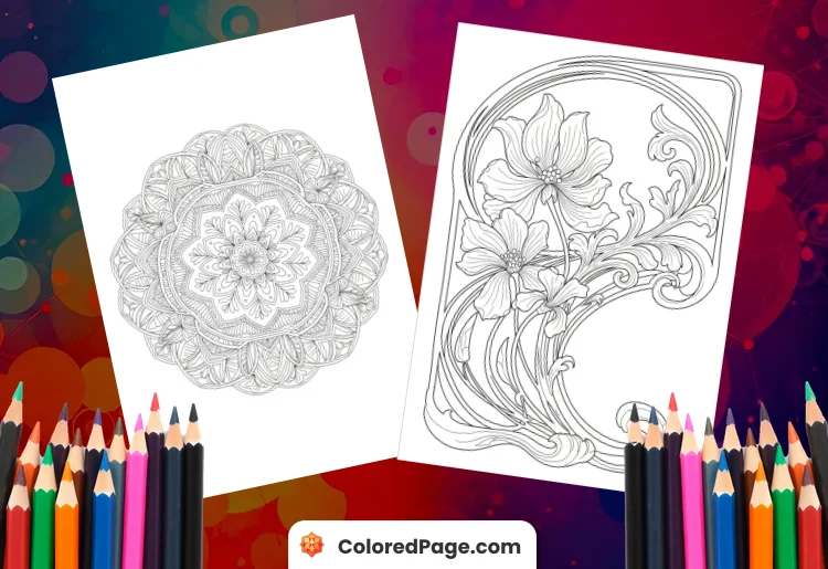 Adult Coloring Page [Free PDF Printables]