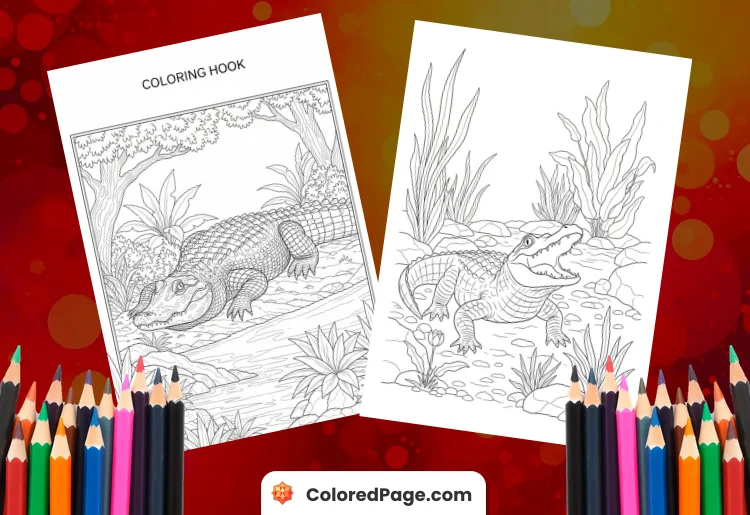 Alligator Coloring Page [Free PDF Printables]