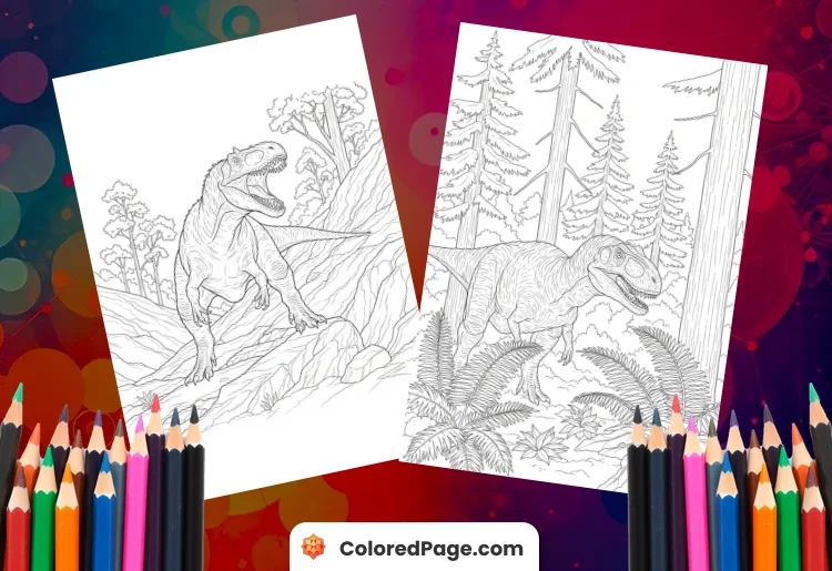 allosaurus coloring page