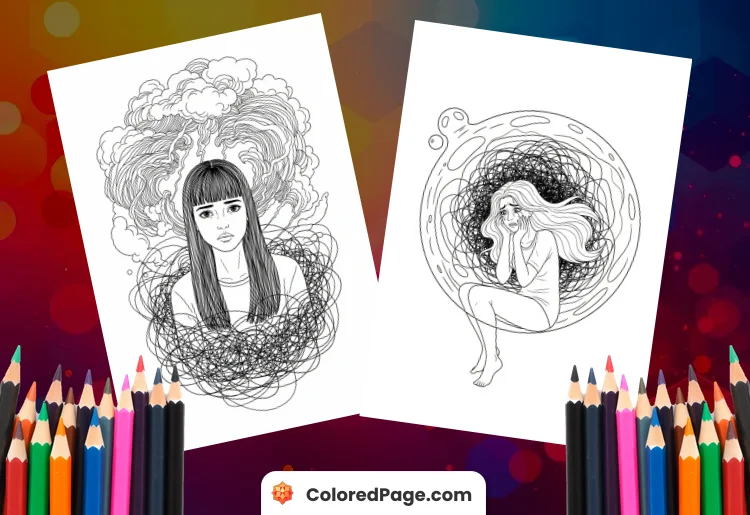 anxiety inside out coloring page