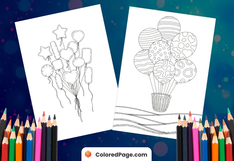 Balloon Coloring Pages [Free PDF Printables]