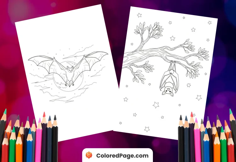 Bat Coloring Page [Free PDF Printables]