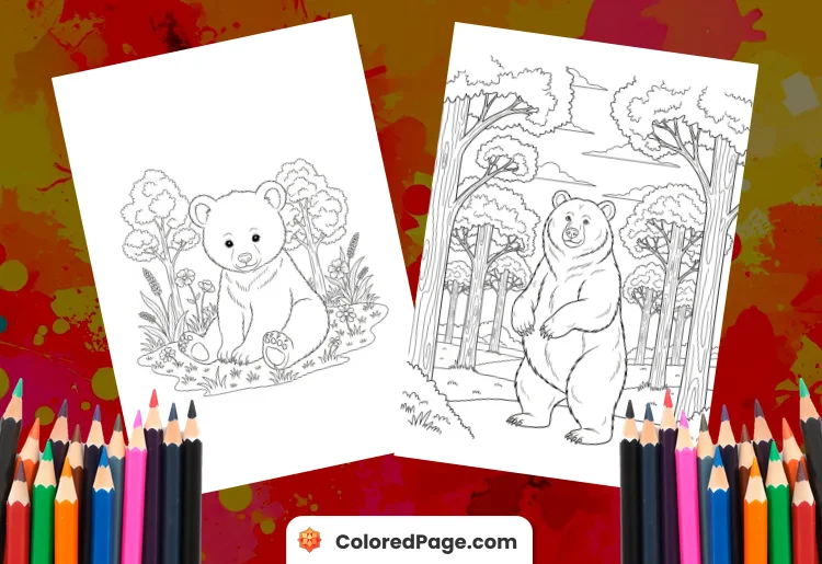 bear coloring pages