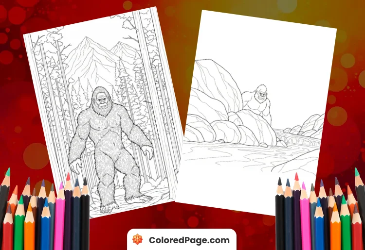 Bigfoot Coloring Pages [Free PDF Printables]