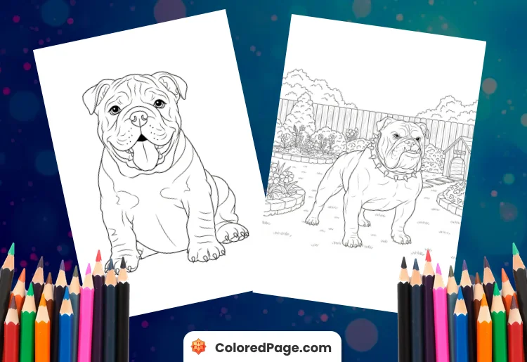 bulldog coloring pages