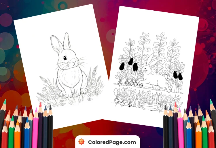 bunny rabbit coloring pages