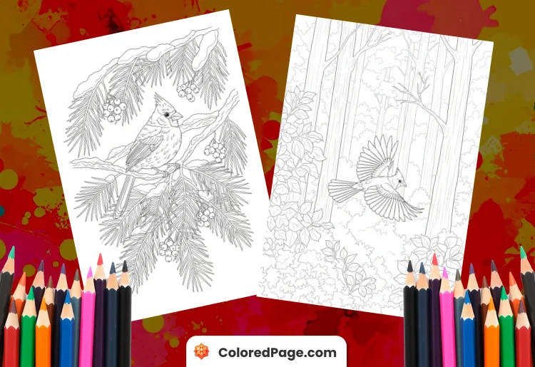 Cardinal Coloring Page [Free PDF Printables]