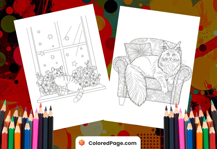 Cat Coloring Pages [Free PDF Printables]