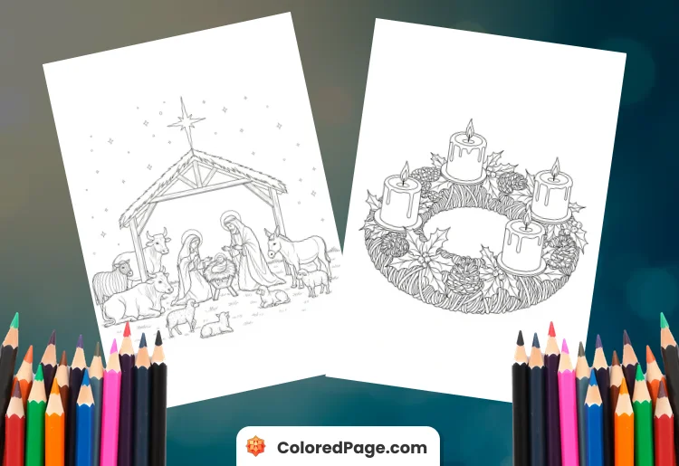 catholic advent coloring pages