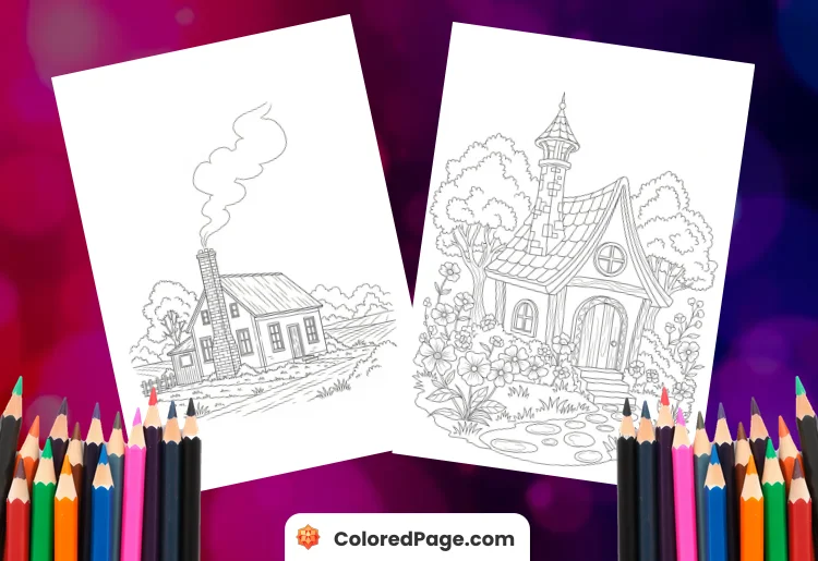 chimney coloring page