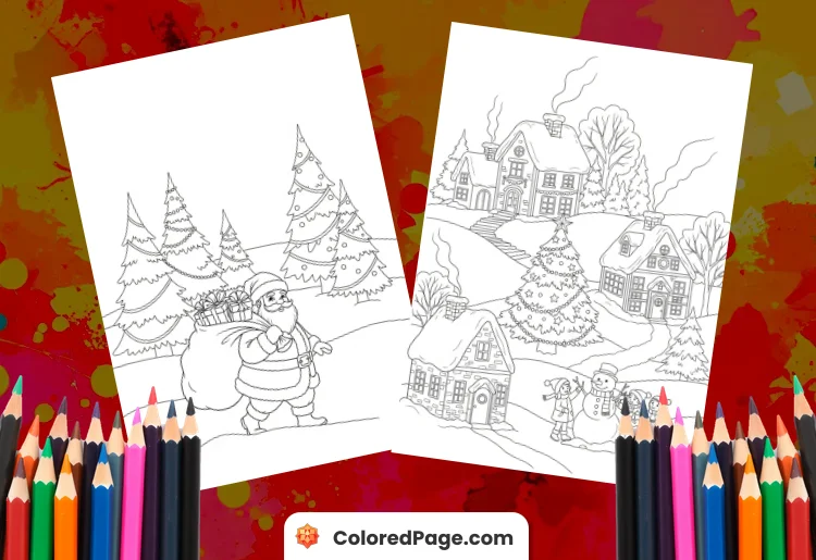 christmas coloring pages printable pdf