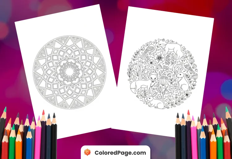 circle coloring page