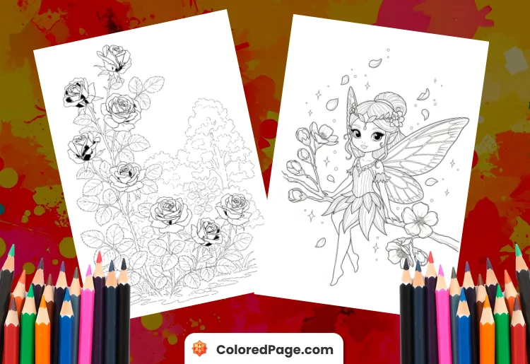 color pink coloring pages