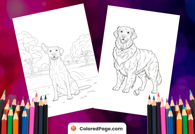 Coloring Page of a Dog [Free PDF Printables]