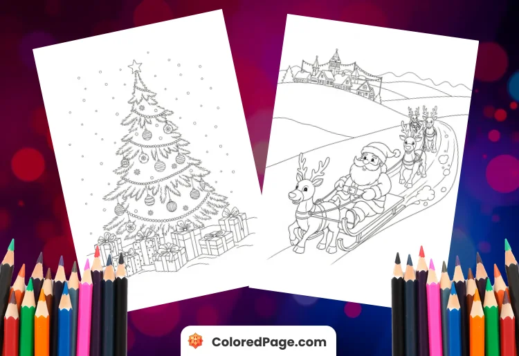 coloring pages christmas printable