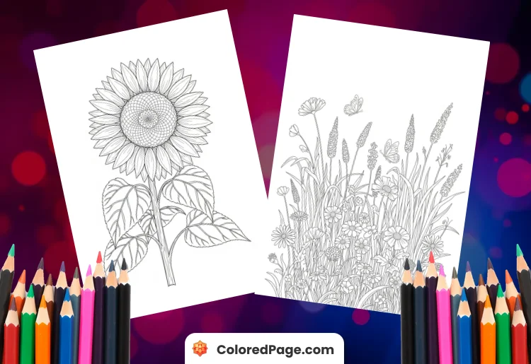 Coloring Pages Flower [Free PDF Printables]