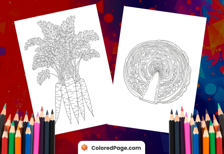coloring pages for vegetables