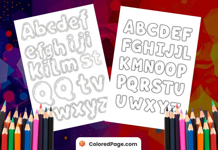 Coloring Pages of Bubble Letters [Free PDF Printables]