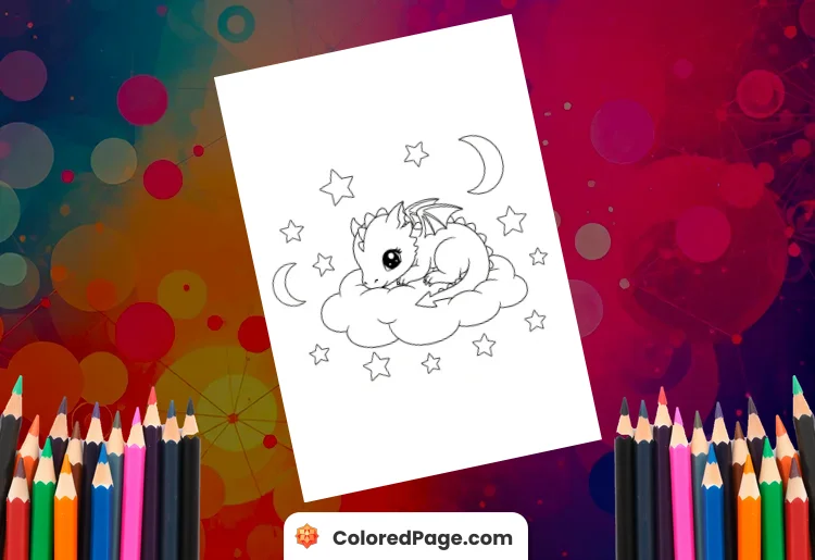 coloring pages of cute dragons