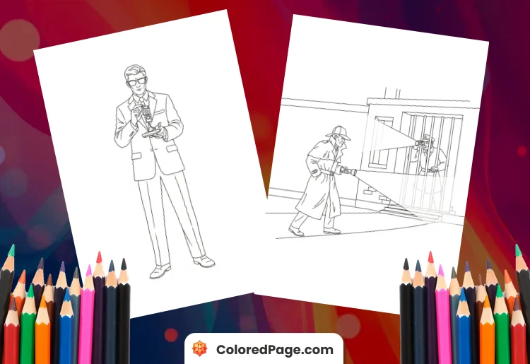 coloring pages of spies
