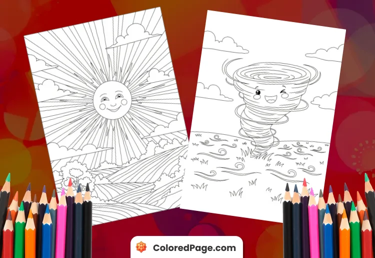 coloring pages weather
