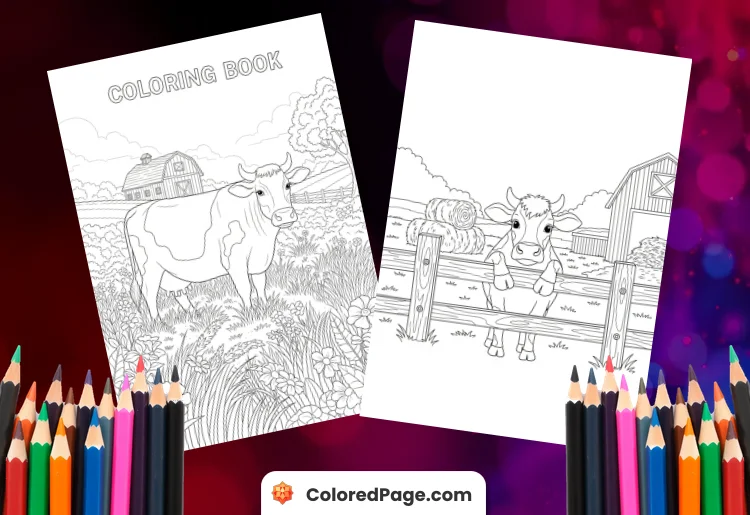 cow coloring page