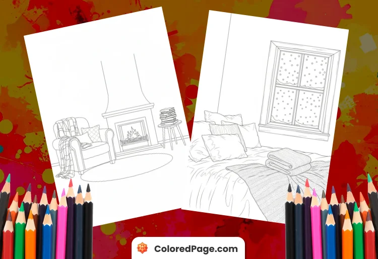 Cozy Coloring Pages [Free PDF Printables]