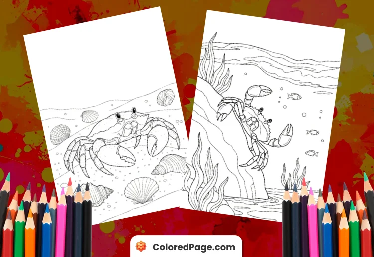 crab coloring pages