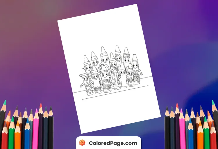 Crayon Coloring Pages [Free PDF Printables]