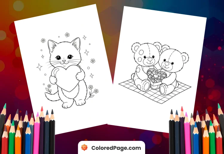 Cute Coloring Pages for Valentines Day [Free PDF Printables]
