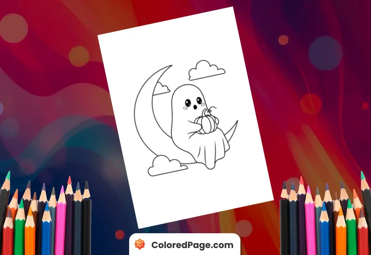 cute ghost coloring pages