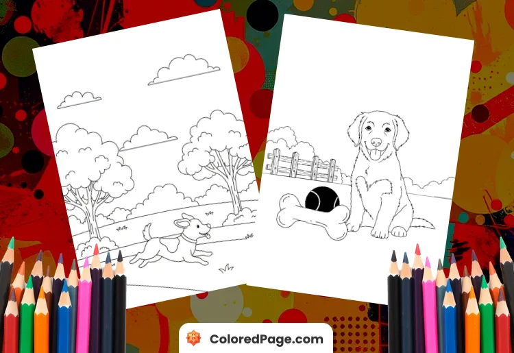 D for Dog Coloring Page [Free PDF Printables]