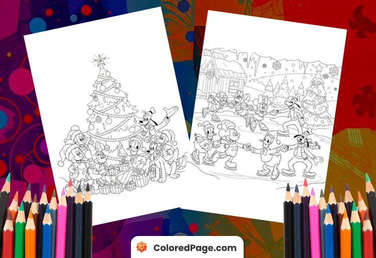 Disney Coloring Pages Christmas [Free PDF Printables]