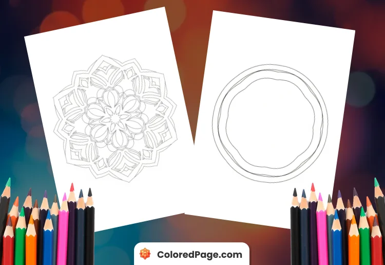 easy mandala coloring pages