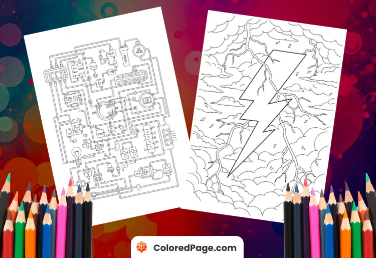 electro coloring pages