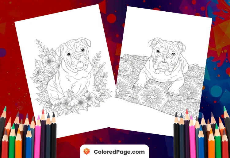 English Bulldog Coloring Pages [Free PDF Printables]