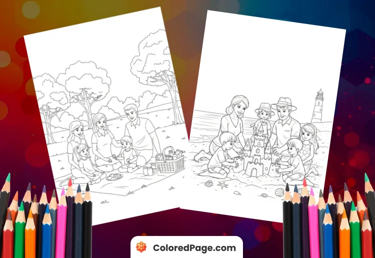 Family Coloring Pages [Free PDF Printables]