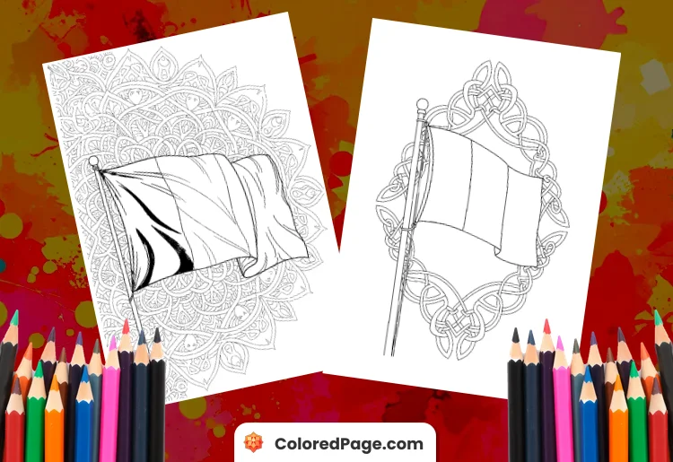Flag of Ireland Coloring Page [Free PDF Printables]