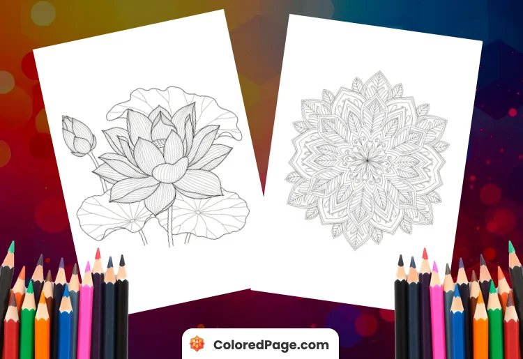 flower coloring pages for adults