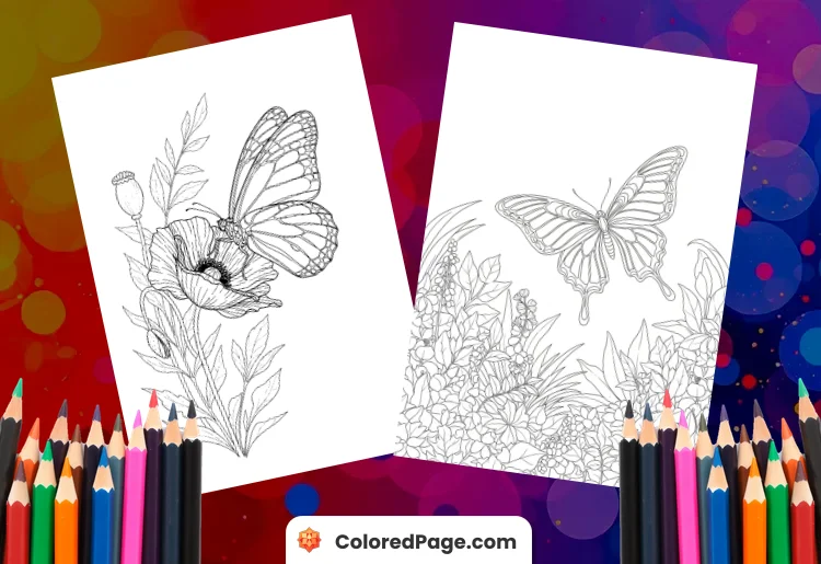 Free Printable Butterfly Coloring Pages [Free PDF Printables]
