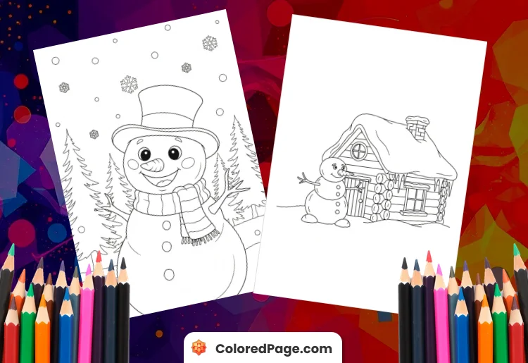 Frosty Snowman Coloring Pages [Free PDF Printables]