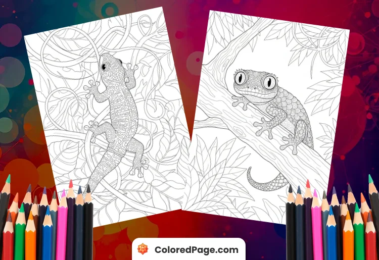 Gecko Coloring Page [Free PDF Printables]