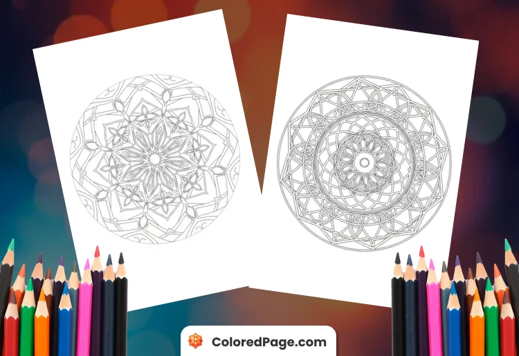 geometric mandala coloring pages