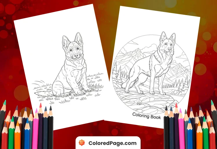 German Shepherd Dog Coloring Pages [Free PDF Printables]