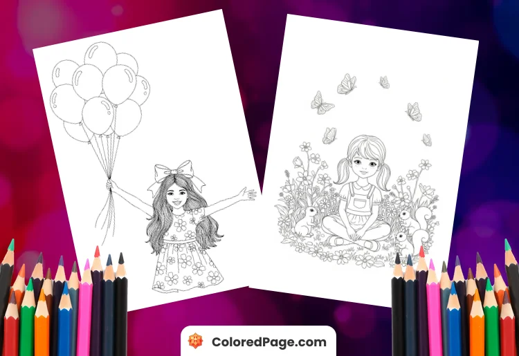 girls coloring pages
