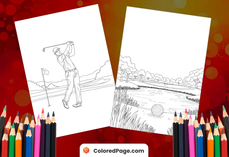 golf coloring pages