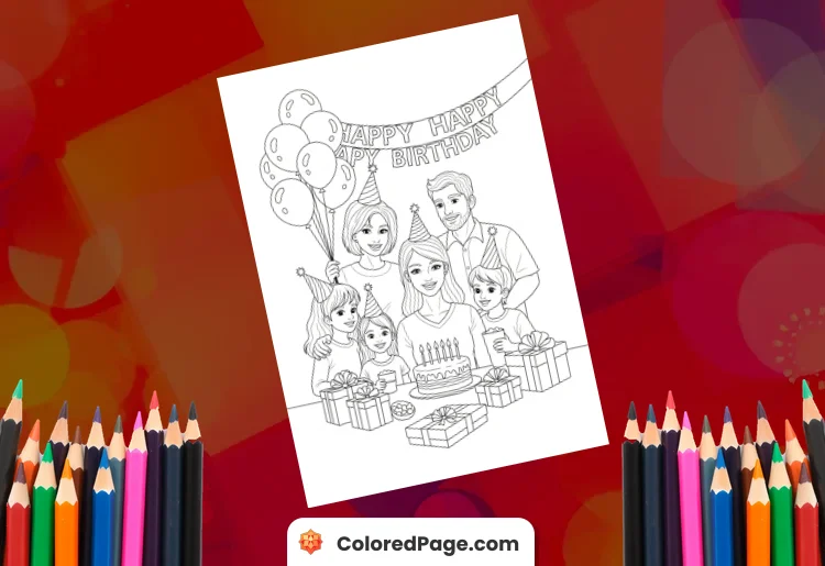 Happy Birthday Mommy Coloring Pages [Free PDF Printables]