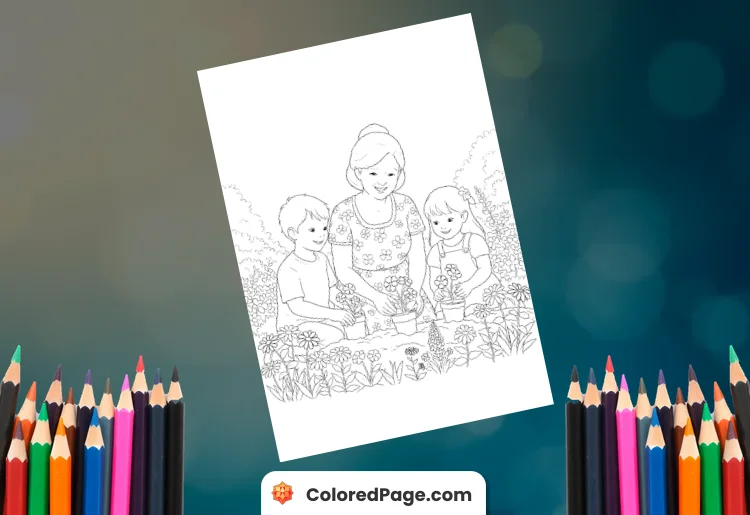 Happy Mothers Day Grandma Coloring Pages [Free PDF Printables]