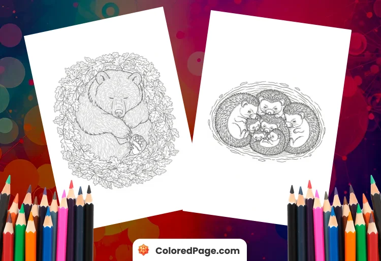 Hibernating Animals Coloring Pages [Free PDF Printables]