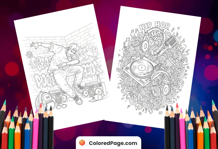 Hip Hop Coloring Pages [Free PDF Printables]